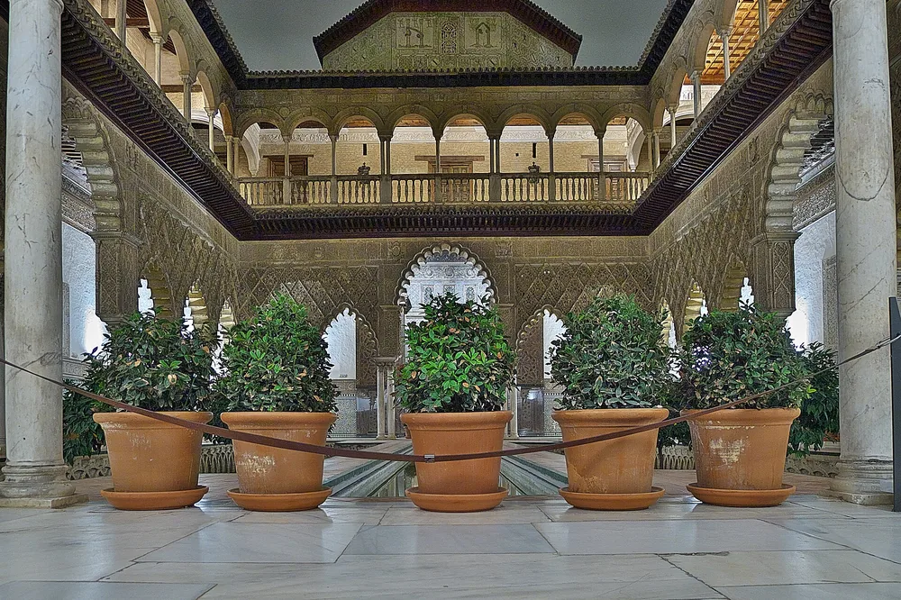 The reflecting pool of the Patio de las Doncellas
