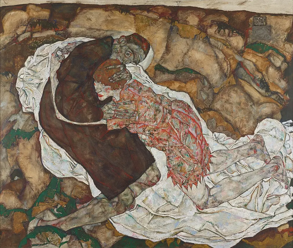Egon Schiele, Death and the Maiden, 1915 — Upper Belvedere, Vienna