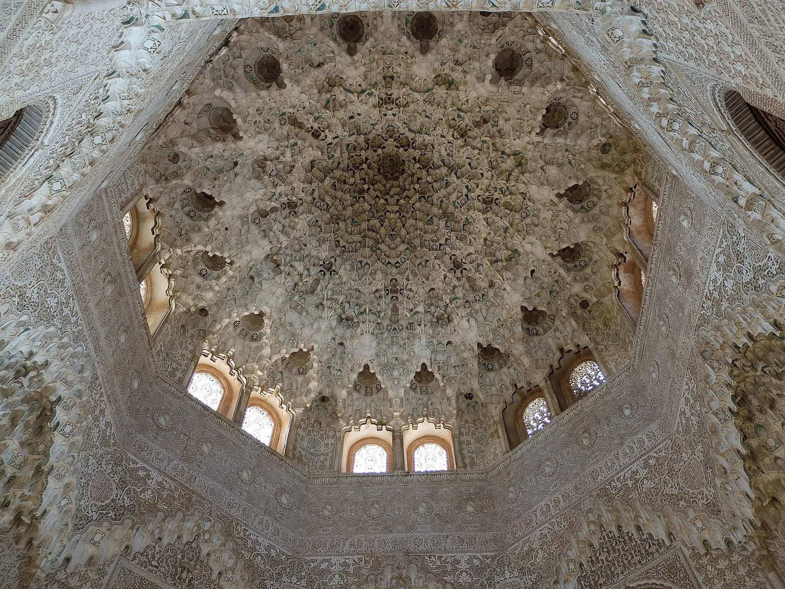 Muqarnas ceiling of the Hall of the Two Sisters, Alhambra, Granada
