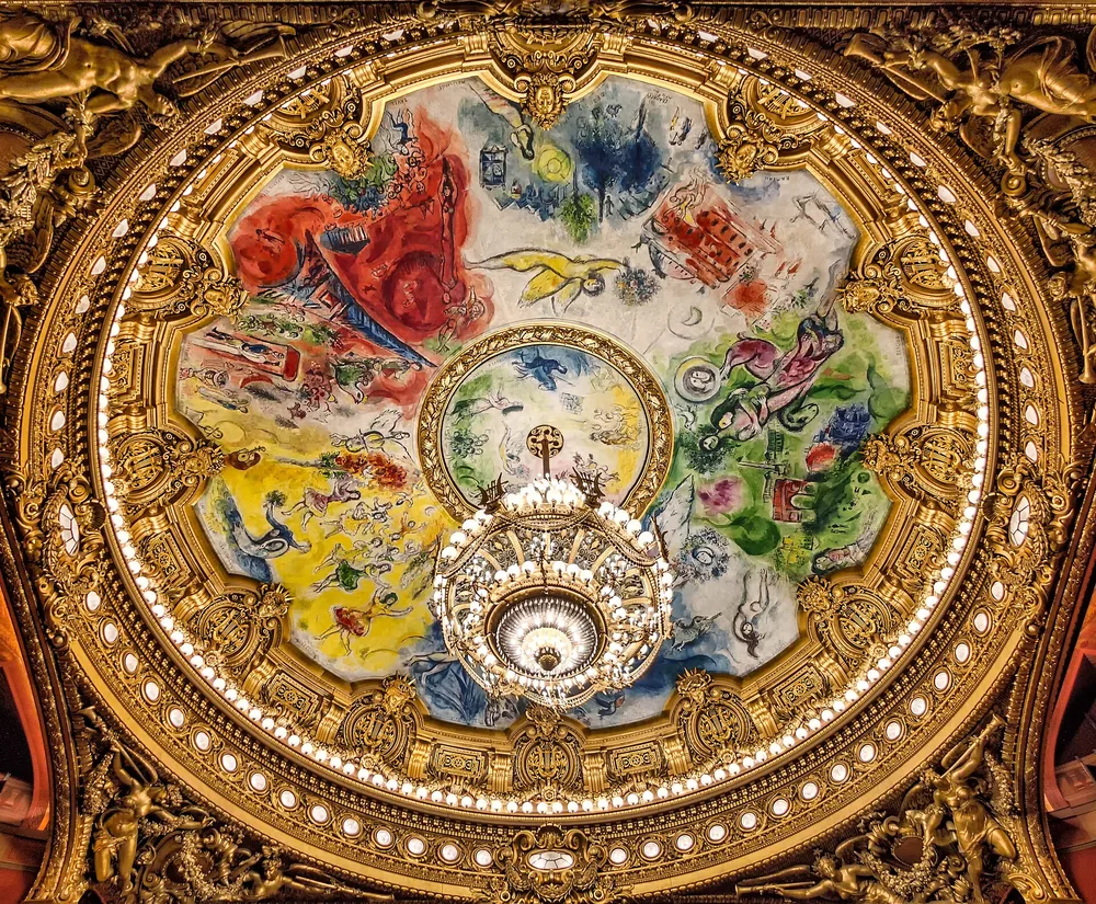 Marc Chagall ceiling above the Palais Garnier auditorium