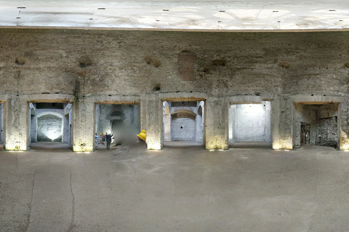 The Octagonal Room of the Domus Aurea, its radiating chambers opening off a domed hall